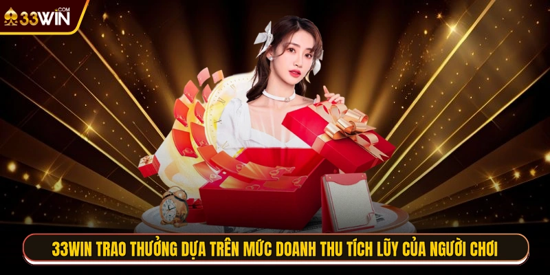 33WIN trao thưởng dựa trên mức doanh thu tích lũy của người chơi 